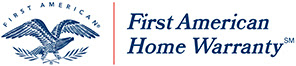 First American Home Warranty logo with an bald eagle
