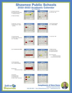 Shawnee OK Public Schools 2022-2023 Academic Calendar (rev 07/26/22)